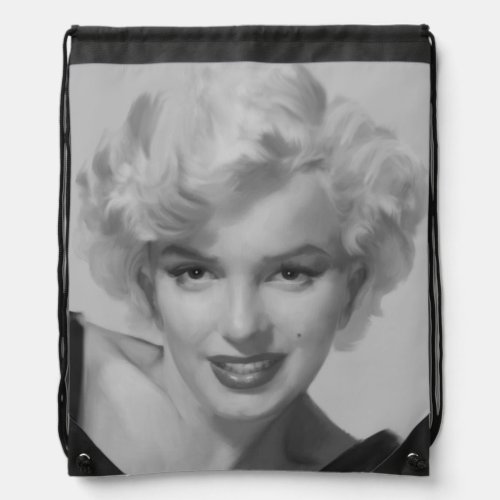 Marilyn the Look Drawstring Bag