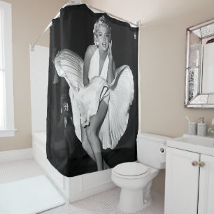 Marilyn vintage poster shower curtain