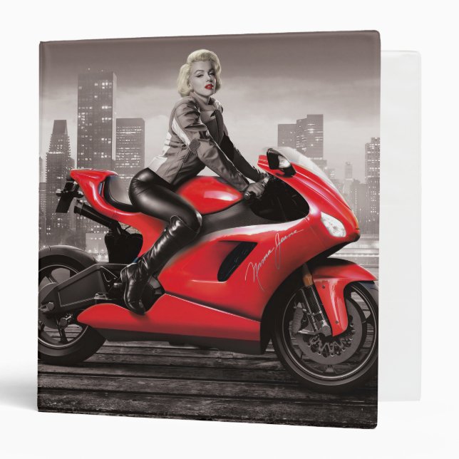 Marilyn's Motorcycle 3 Ring Binder (Front/Inside)