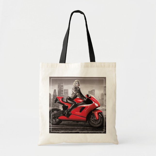 Marilyn's Motorcycle Tote Bag (Front)