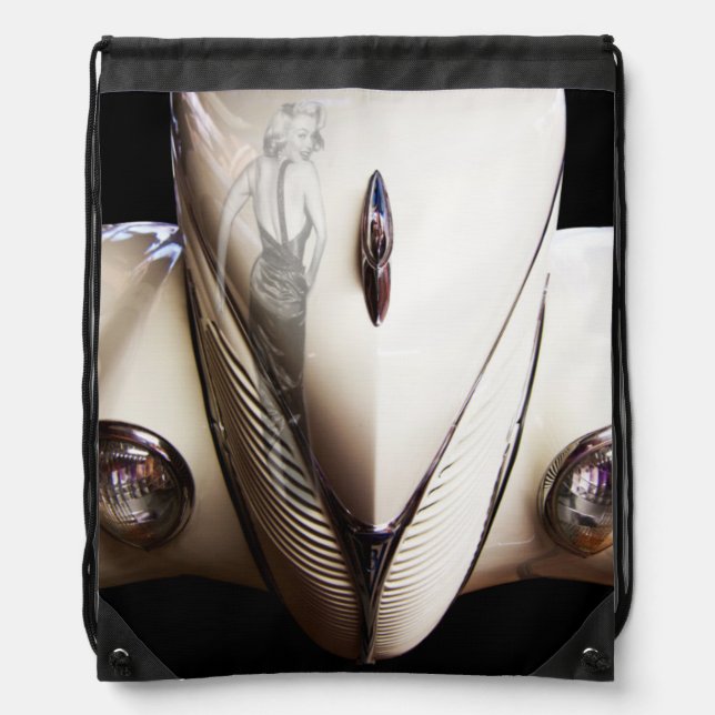 Marilyn's Ride 2 Drawstring Bag (Front)