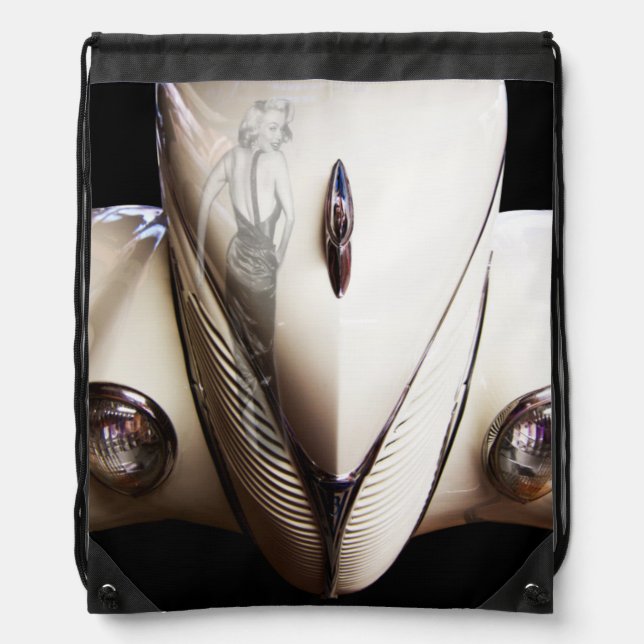 Marilyn's Ride Drawstring Bag (Front)