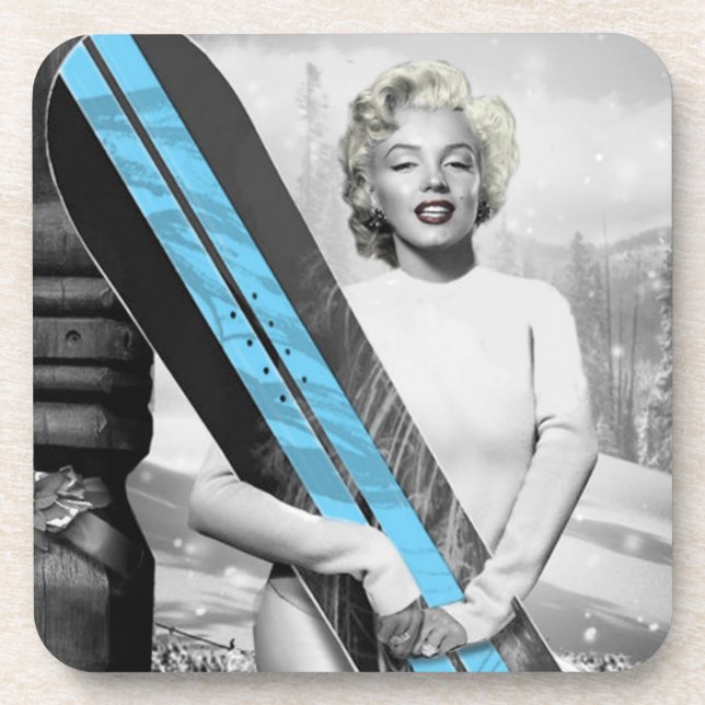 Marilyn's Snowboard Beverage Coaster (Front)