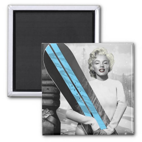 Marilyns Snowboard Magnet