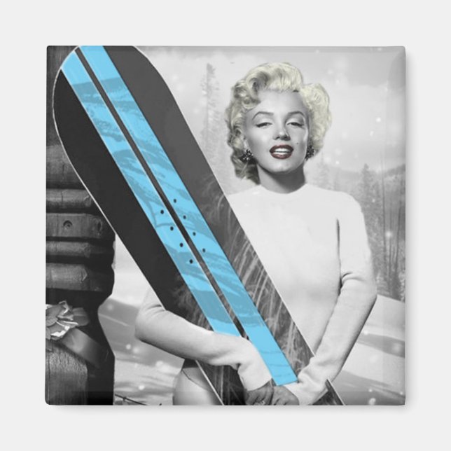 Marilyn's Snowboard Magnet (Front)