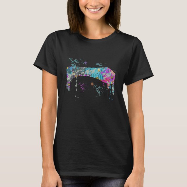 Marimba Instrument Silhouette Marimbas T-Shirt (Front)