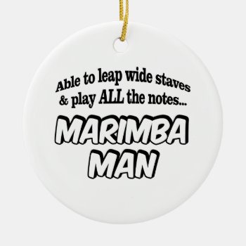 Marimba Man - Music Superhero Ceramic Ornament by MusicShirtsGifts at Zazzle