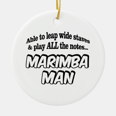 Marimba Man - Music Superhero Ceramic Ornament