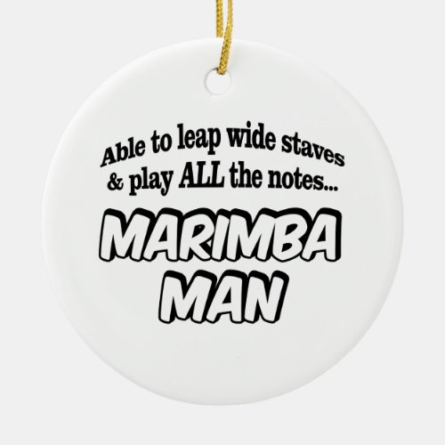 Marimba Man _ Music Superhero Ceramic Ornament