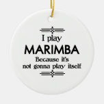 Marimba - Play Itself Funny Deco Music Ceramic Ornament at Zazzle