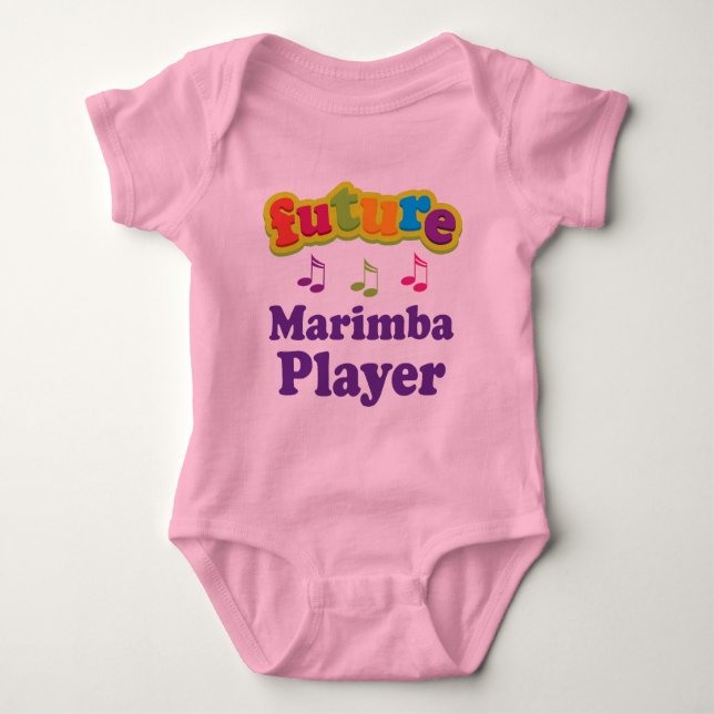Marimba Player (Future) Baby Bodysuit (Front)