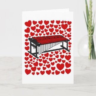 Marimba With Hearts Valentines Anniversary Card