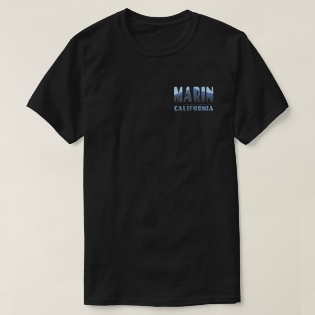 Marin California Mt Tamalpais in LETTERS Design  T T-Shirt (Design Front)