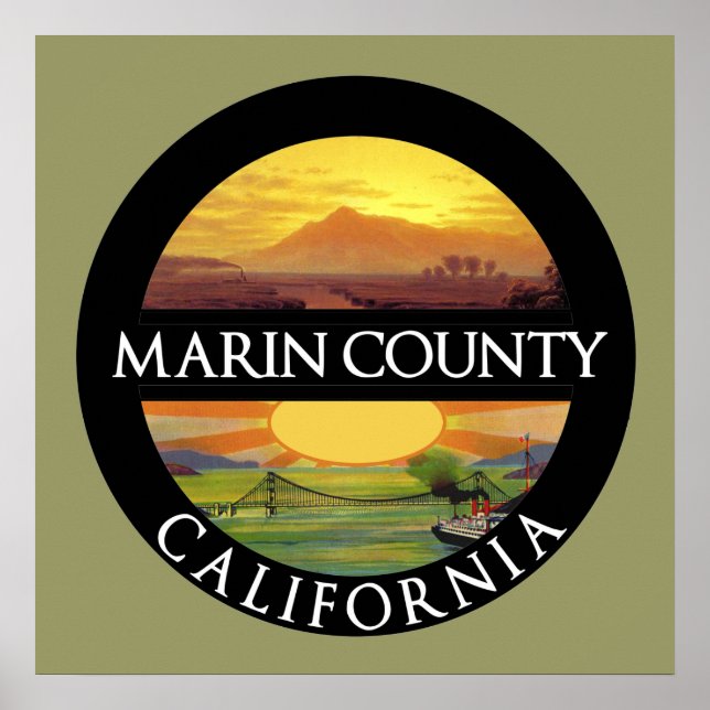 Marin County California Poster (Front)