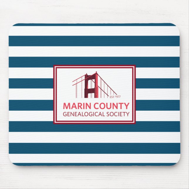 Marin County Genealogy Logo Mouse Pad (Front)