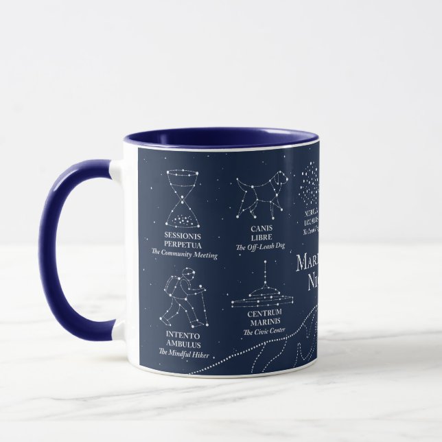 Marin County Night Sky 11 oz mug blue (Left)