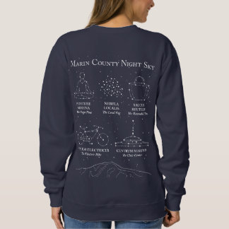 Marin County Night Sky Women's Sweatshirt Blue
