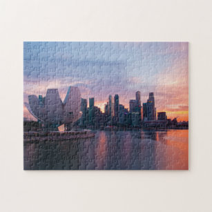 Marina area and Skyline Singapore. Jigsaw Puzzle