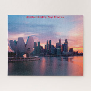 Marina area and Skyline Singapore. Jigsaw Puzzle