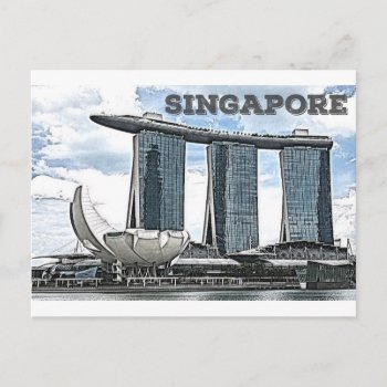 Marina Bay Sands - Singapore Postcard by CreativeMastermind at Zazzle