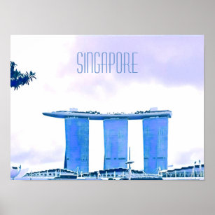 Marina Bay Sands Singapore travel Poster