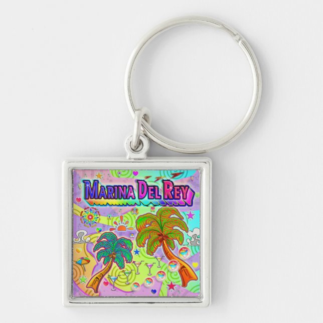 Marina Del Ray Vacation Target Keychain (Front)