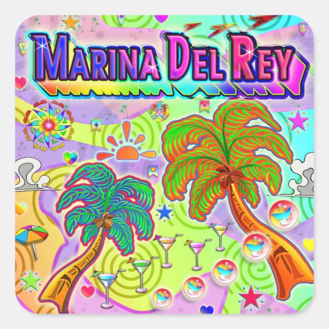 Marina Del Ray Vacation Target Sticker (Front)