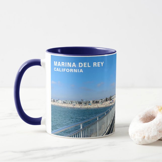 Marina Del Rey, CA - Beach / Channel Mug (With Donut)