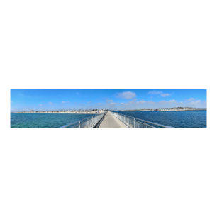 Marina Del Rey, CA - Beach / Channel Split Photo Print