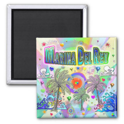 Marina Del Rey Deep Dream Magnet