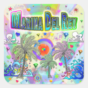 Marina Del Rey Deep Dream Sticker