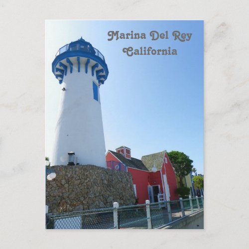 Marina Del Rey Lighthouse Postcard Postcard