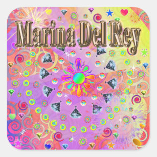 Marina Del Rey Lucky Golden Sticker