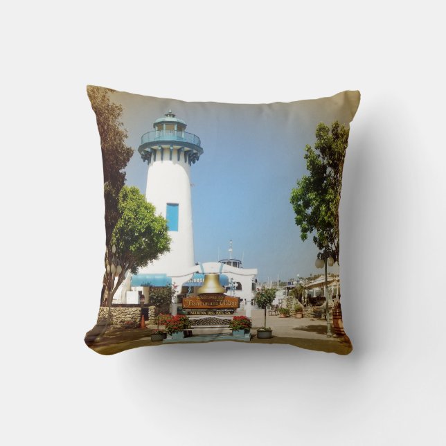Marina Del Rey Pillow! Throw Pillow (Front)