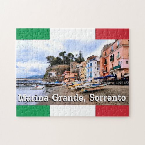 Marina Grande Sorrento Colorful Italy Beach Jigsaw Puzzle