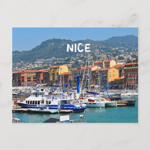 Marina in Nice France Postcard