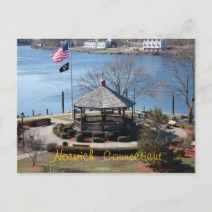 Marina in Norwich, CT - Postcard