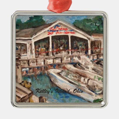 Marina in Western Basin Kelleys Island Ornament