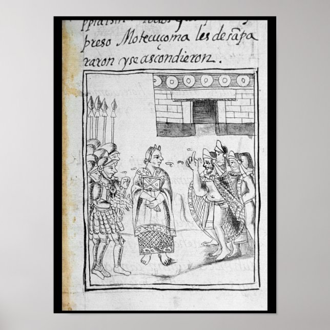 Marina interpreting for the Spaniards Poster (Front)