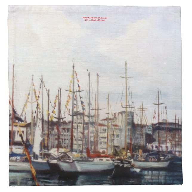Marina/Mariña/Seascape Cloth Napkin (Front)