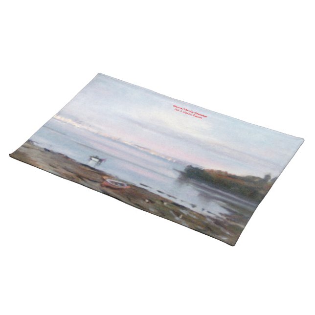 Marina/Mariña/Seascape Cloth Placemat (On Table)