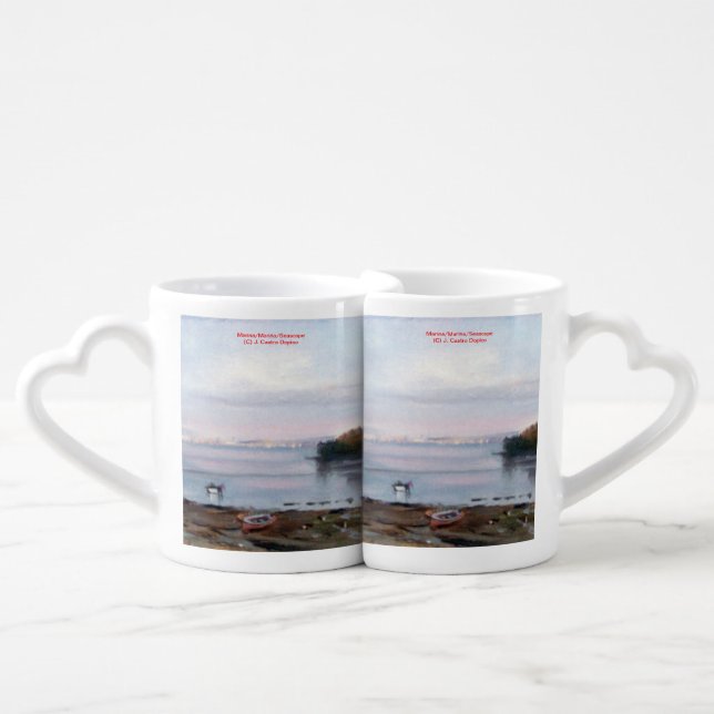 Marina/Mariña/Seascape Coffee Mug Set (Front Nesting)
