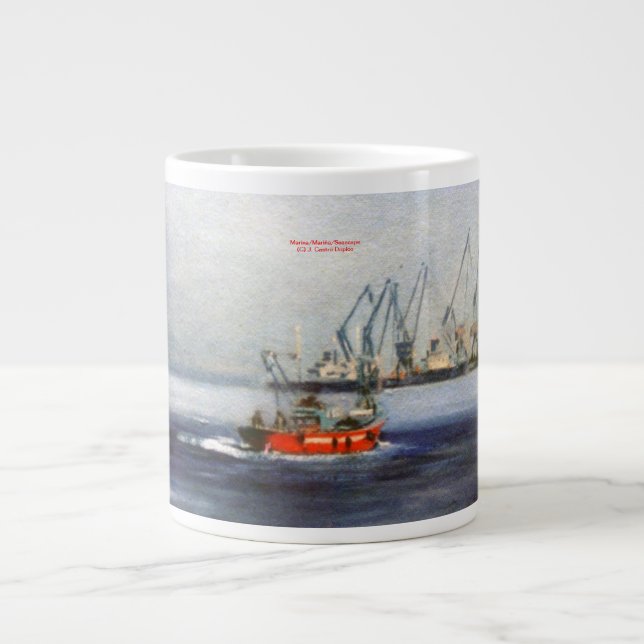 Marina/Mariña/Seascape Giant Coffee Mug (Front)