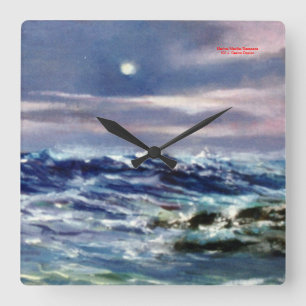 Marina/Mariña/Seascape Square Wall Clock