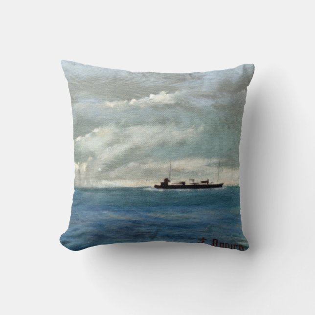 Marina/Mariña/Seascape Throw Pillow (Front)