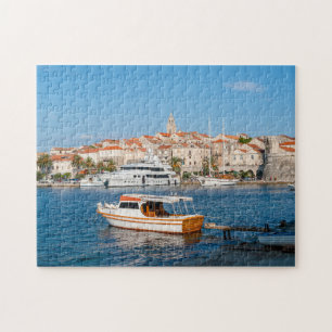 Marina of Korcula city - Dalmatia, Croatia Jigsaw Puzzle
