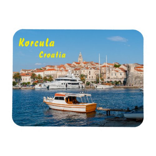 Marina of Korcula city _ Dalmatia Croatia Magnet