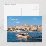 Marina of Korcula city - Dalmatia, Croatia Postcard