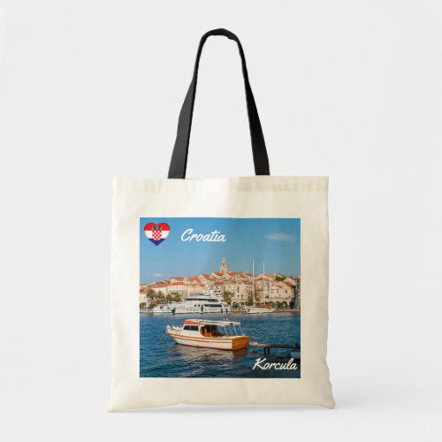 Marina of Korcula city _ Dalmatia Croatia Tote Bag