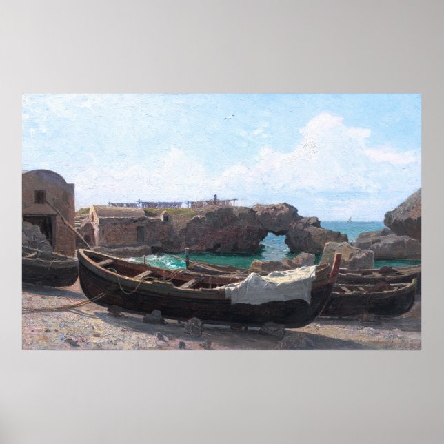 Marina Piccola on Capri Island, Italy by Haseltine Poster (Front)